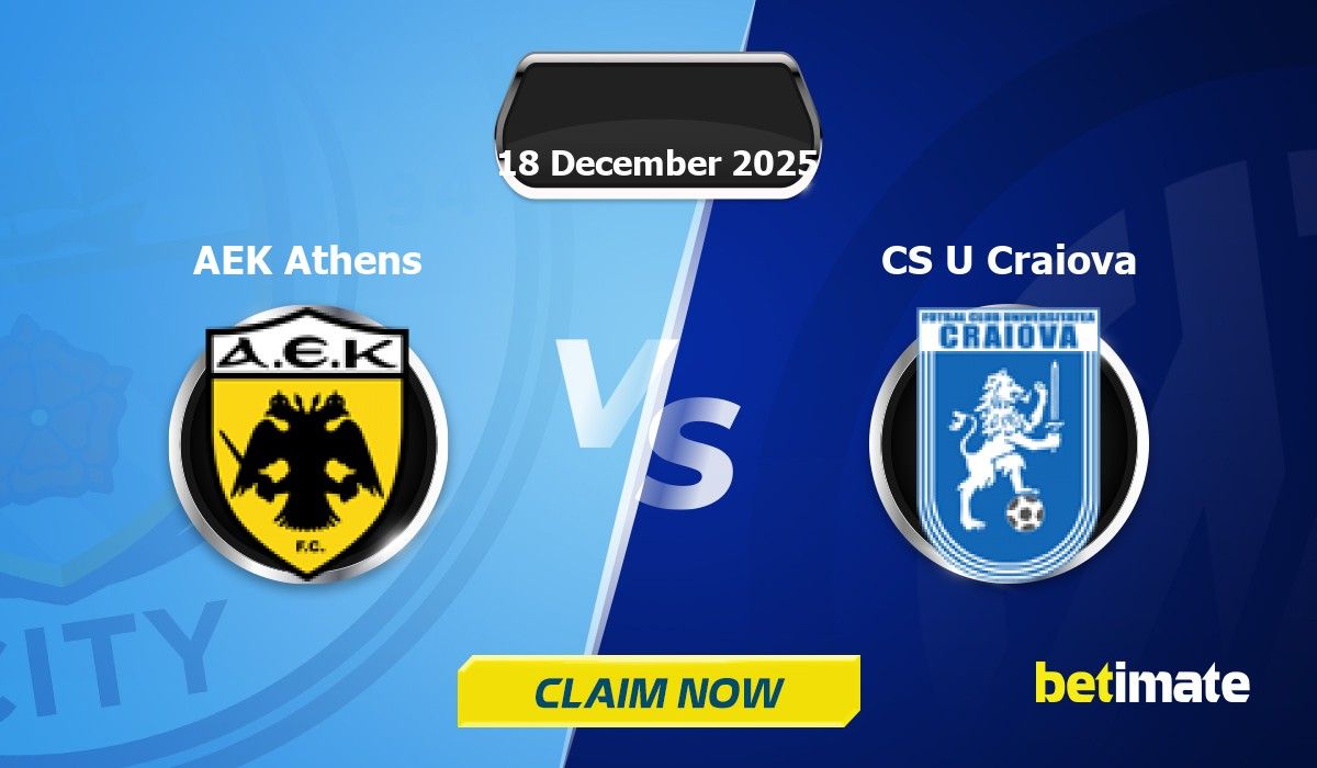 AEK Athens vs CS U Craiova Predictions | Expert Betting Tips & Stats 18 ...