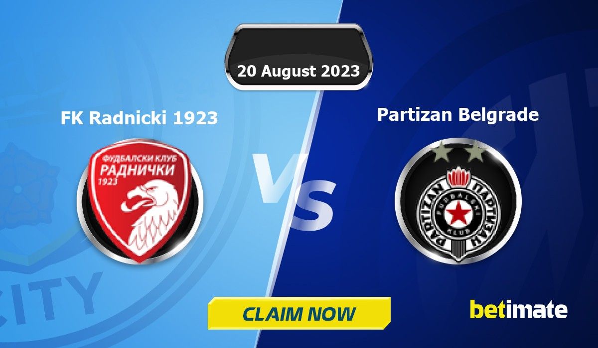FK Partizan vs Radnicki 1923 teams information, statistics and results