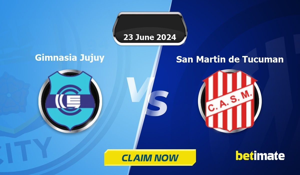 Прогнозы на матч Gimnasia Jujuy vs San Martin de Tucuman | Экспертные  ставки и статистика 23 Jun 2024