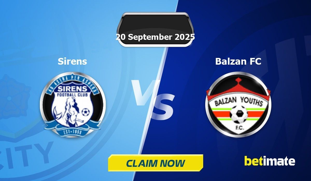 Sirens vs Balzan FC 예측 | 전문 베팅 팁 및 통계 20 Sep 2025