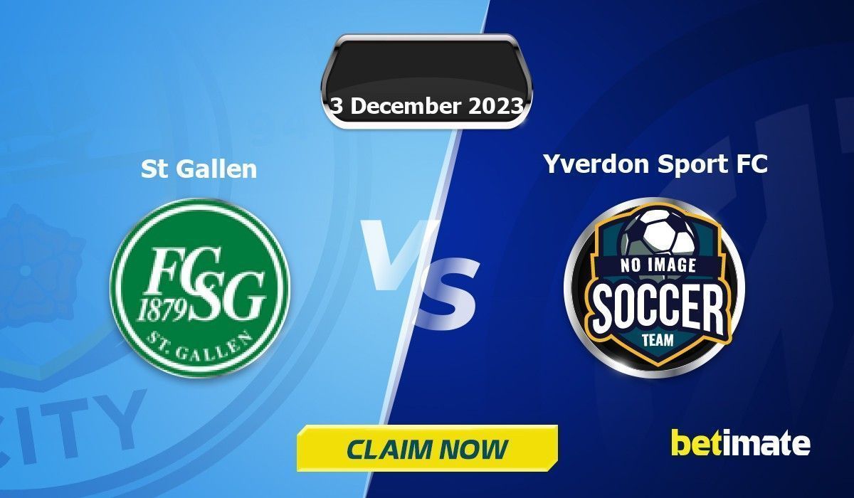 St Gallen vs Yverdon Sport FC Vorhersagen ExpertenTipps & Statistiken 06 Dec 2023