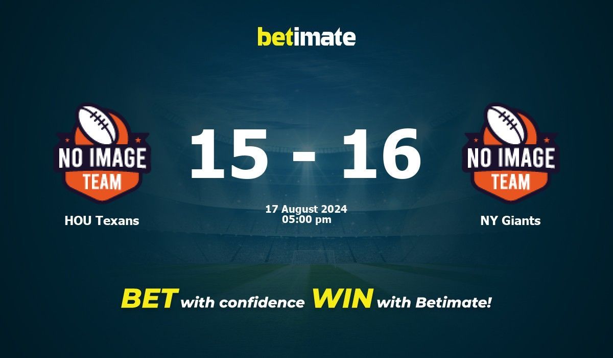 HOU Texans vs NY Giants American Football Prediction, Odds & Betting …