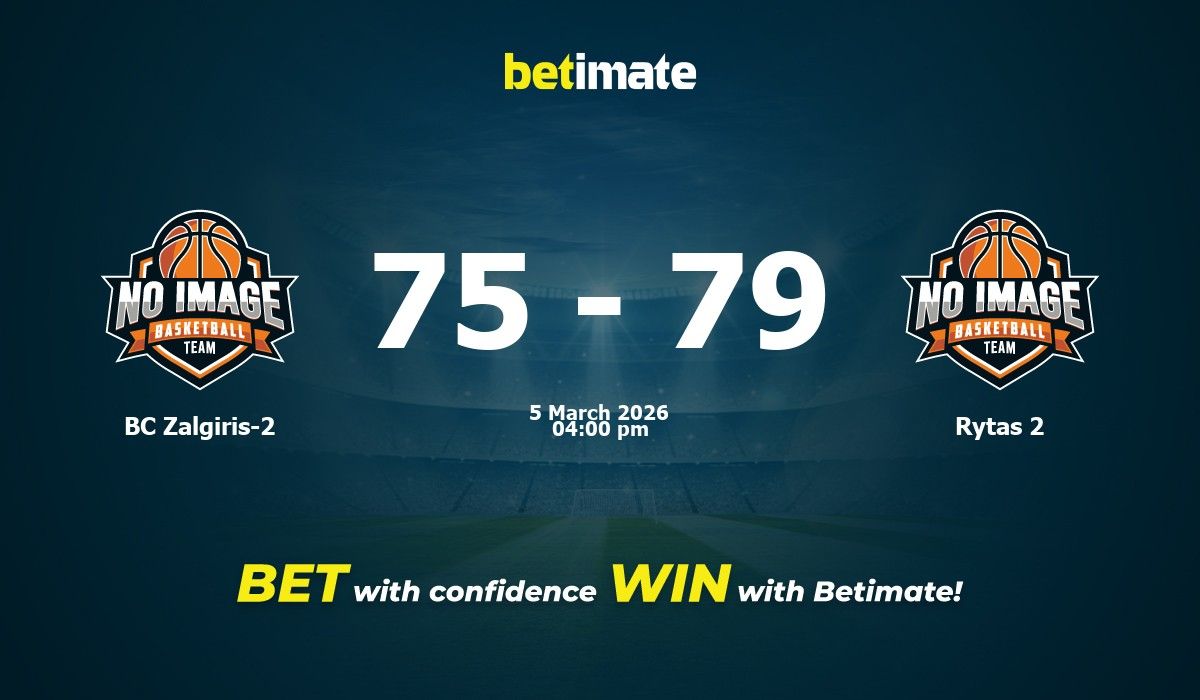 BC Zalgiris-2 vs Rytas 2 Basketball Prediction, Odds & Betting Tips 03 ...
