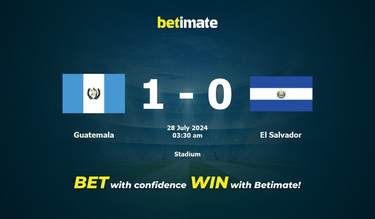 Guatemala vs. El Salvador Vorhersage, Quoten und Wetttipps 28.07.2024