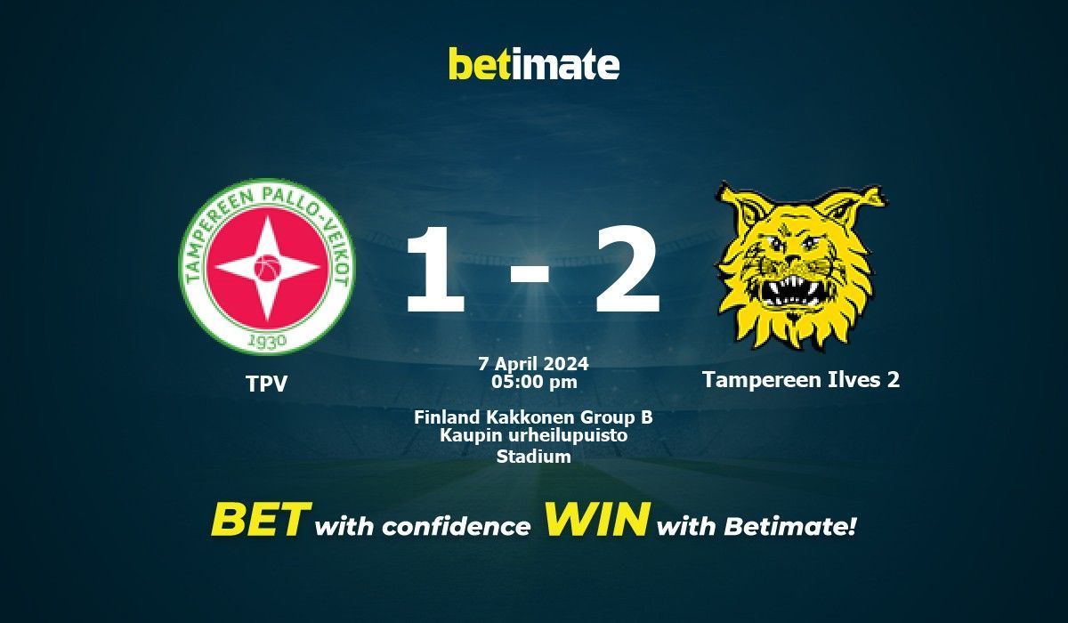 TPV Gegen Tampereen Ilves 2 Vorhersage, Quoten Und Wetttipps 04.07.2024