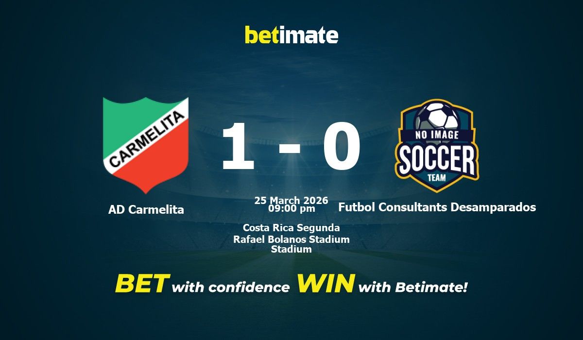 AD Carmelita vs Futbol Consultants Desamparados Prediction, Odds ...