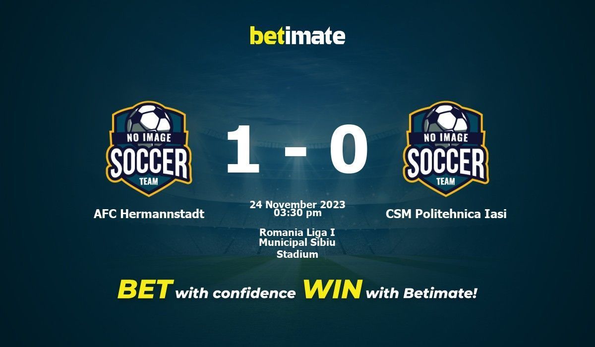 AFC Hermannstadt vs CSM Politehnica Iasi» Predictions, Odds, Live