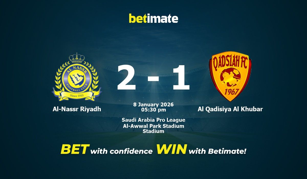 Al-Nassr Riyadh vs Al Qadisiya Al Khubar Prediction, Odds & Betting ...