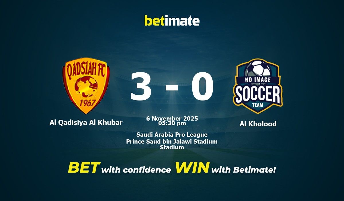 Al Qadisiya Al Khubar vs Al Kholood Prediction, Odds & Betting Tips 11 ...