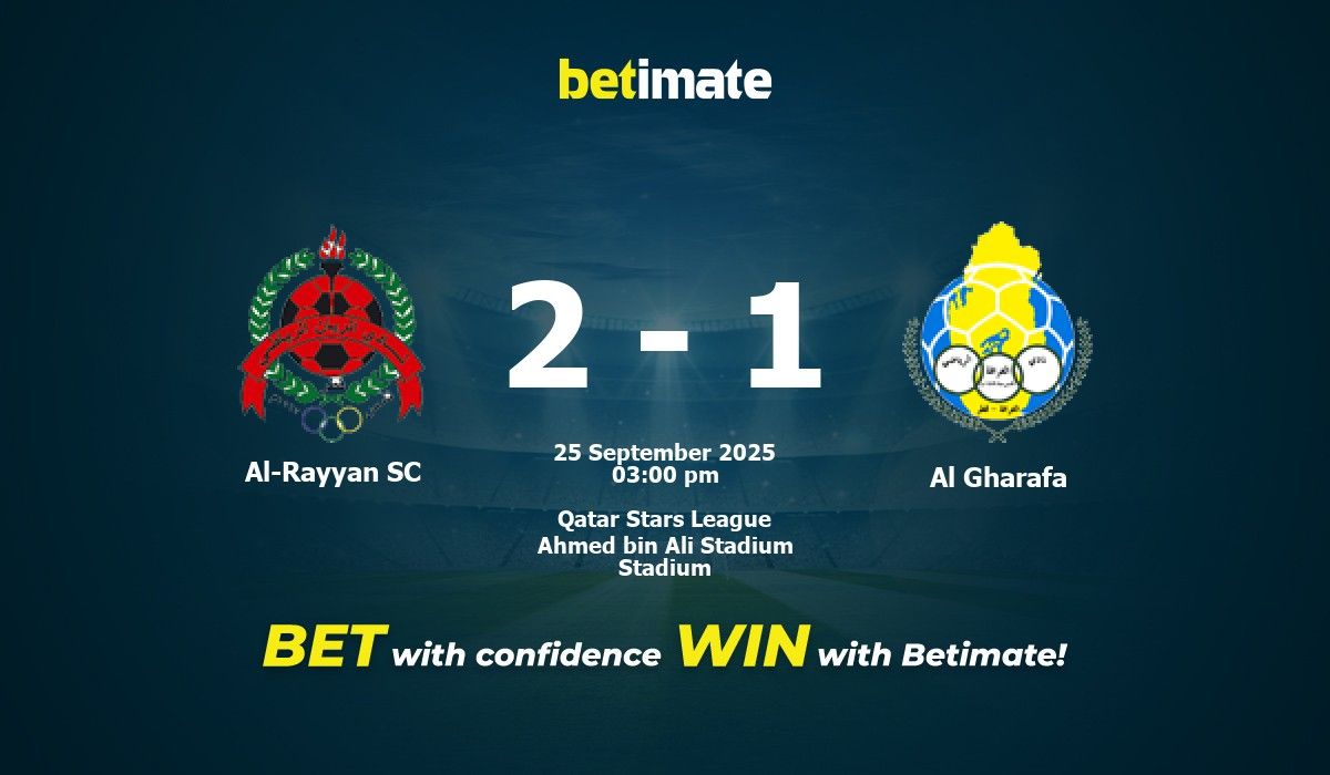 Al-Rayyan SC vs Al Gharafa Prediction, Odds & Betting Tips 09/25/2025