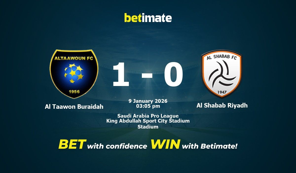 Al Taawon Buraidah vs Al Shabab Riyadh Prediction, Odds & Betting Tips ...