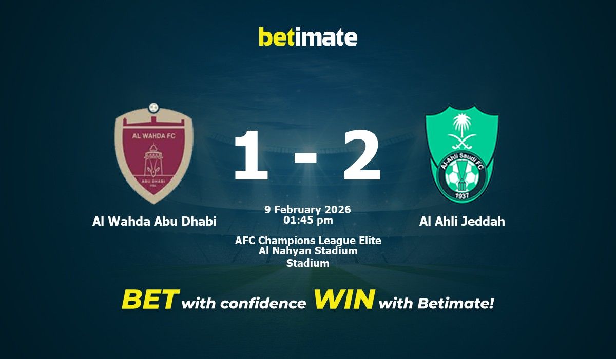 Al Wahda Abu Dhabi vs Al Ahli Jeddah Prediction, Odds & Betting Tips 02 ...