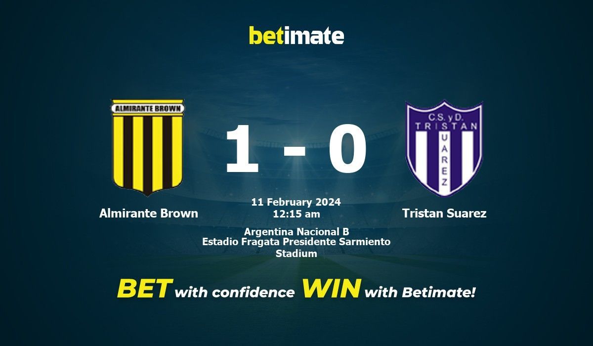 Almirante Brown vs Tristan Suarez Prediction Odds Betting Tips