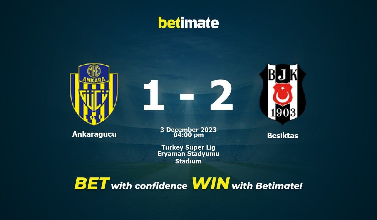 Ankaragücü U19 vs Beşiktaş U19 live score, H2H and lineups