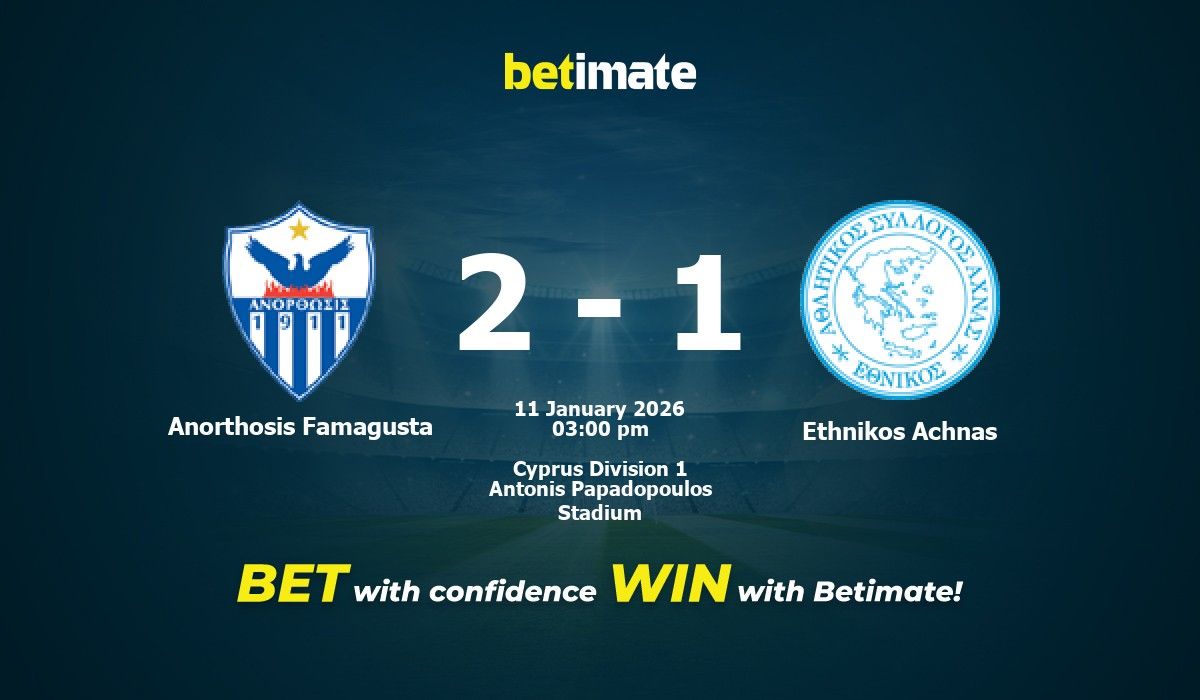 Anorthosis Famagusta vs Ethnikos Achnas Prediction, Odds & Betting Tips ...