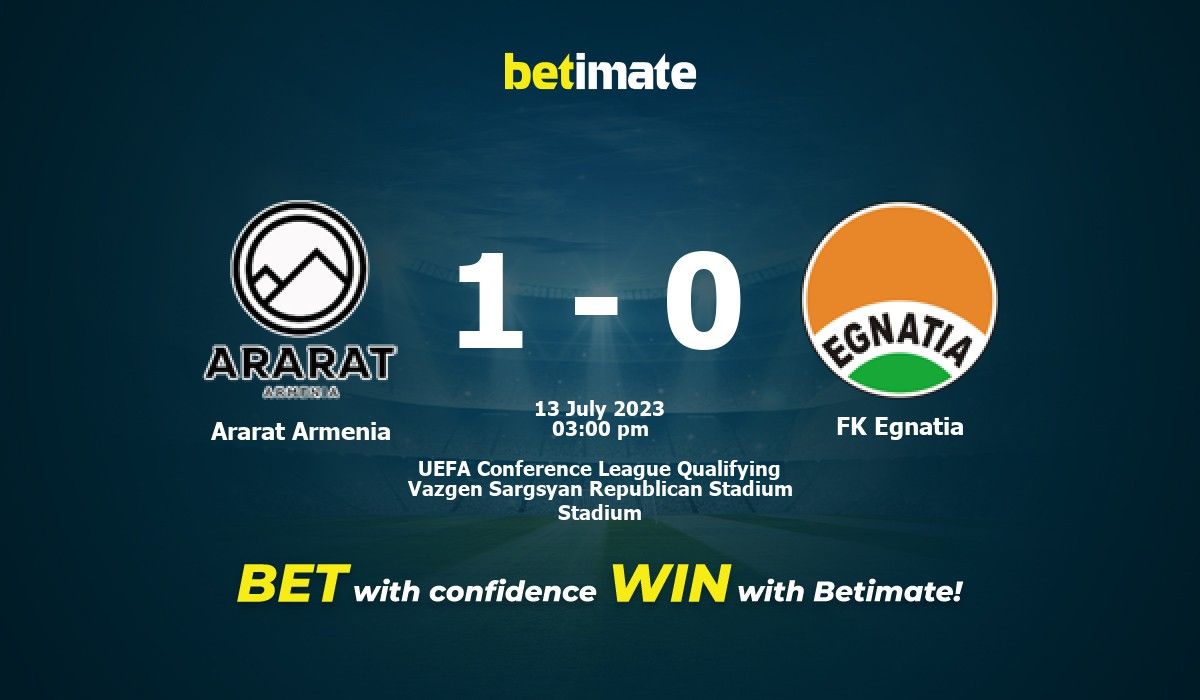 Ararat-Armenia vs Egnatia Prediction and Betting Tips