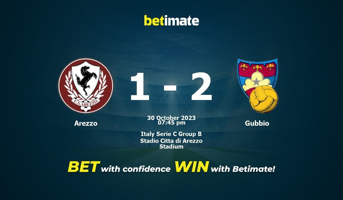 Arezzo vs Gubbio Prediction Odds Betting Tips 10 30 2023