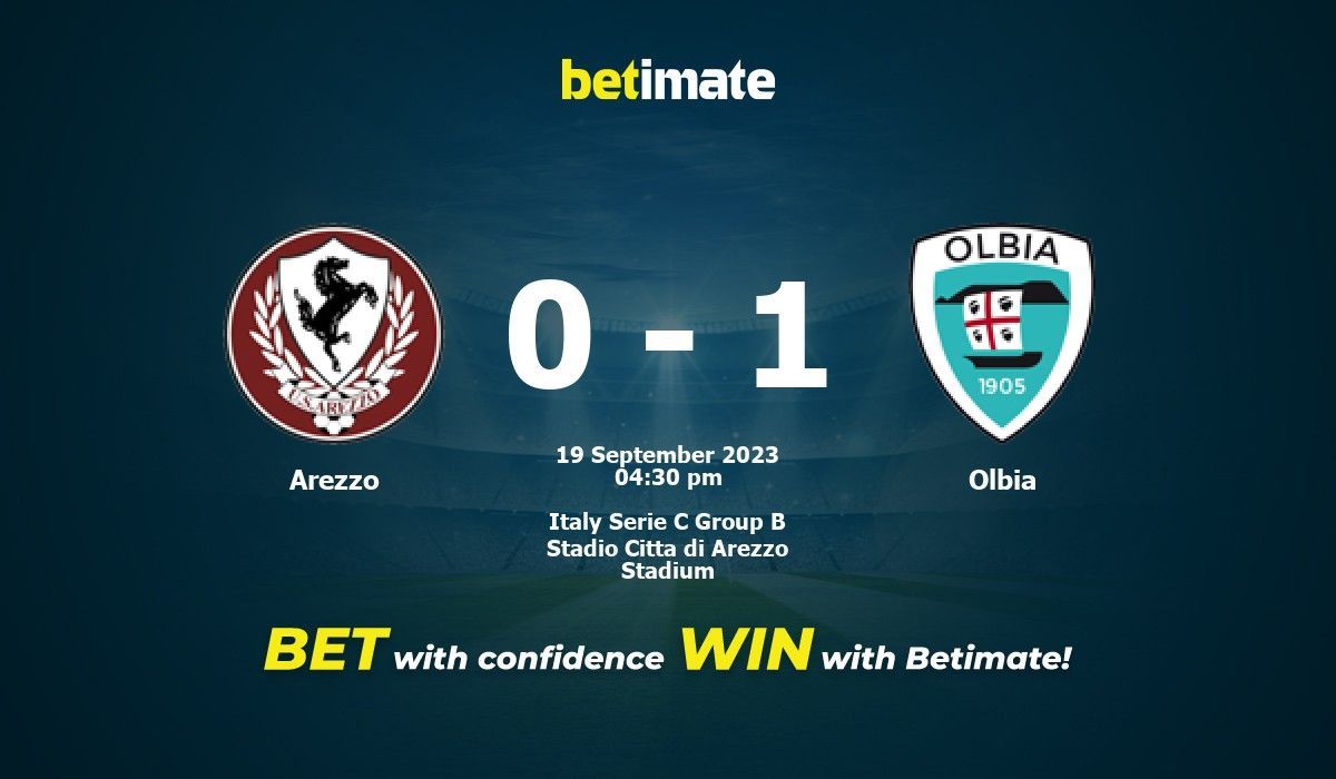 Arezzo vs Olbia Prediction Odds Betting Tips 09 19 2023