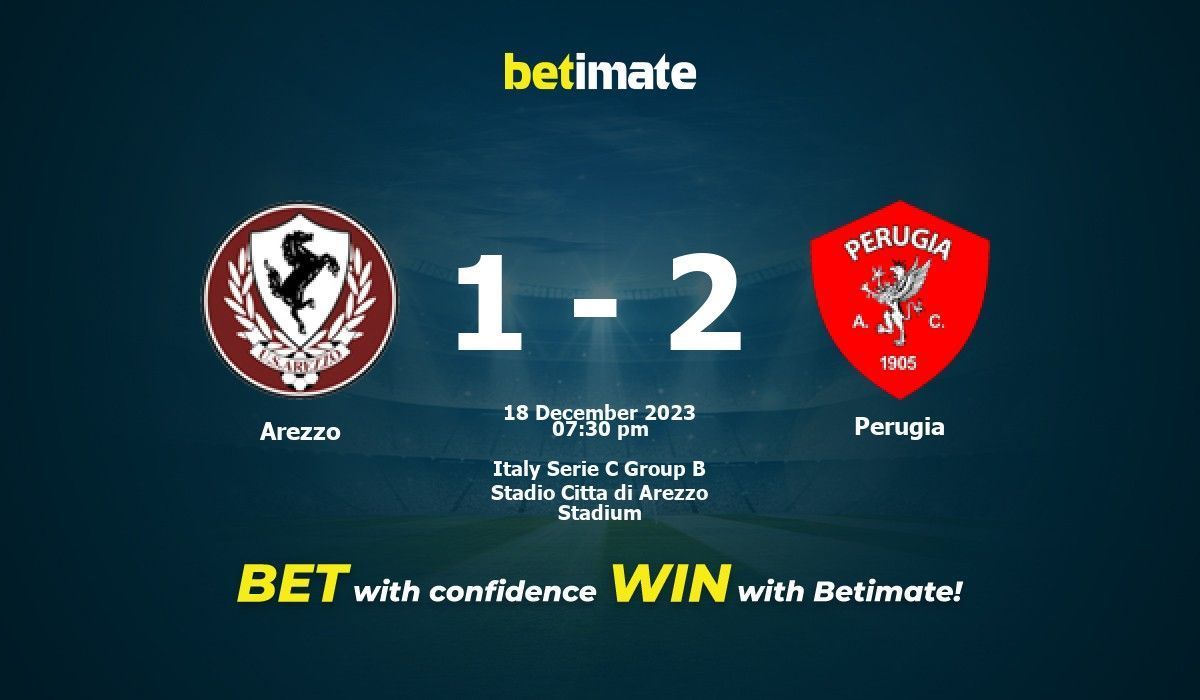 Arezzo vs Perugia Prediction Odds Betting Tips 12 18 2023