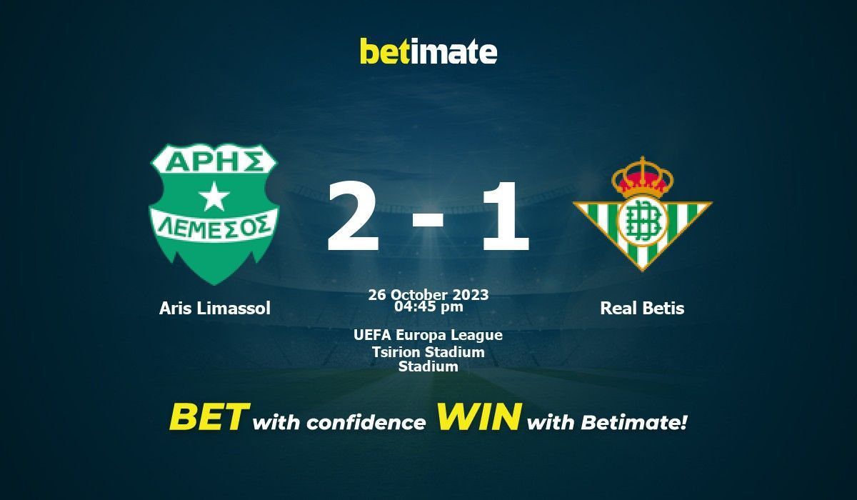 Aris limassol vs real betis stats