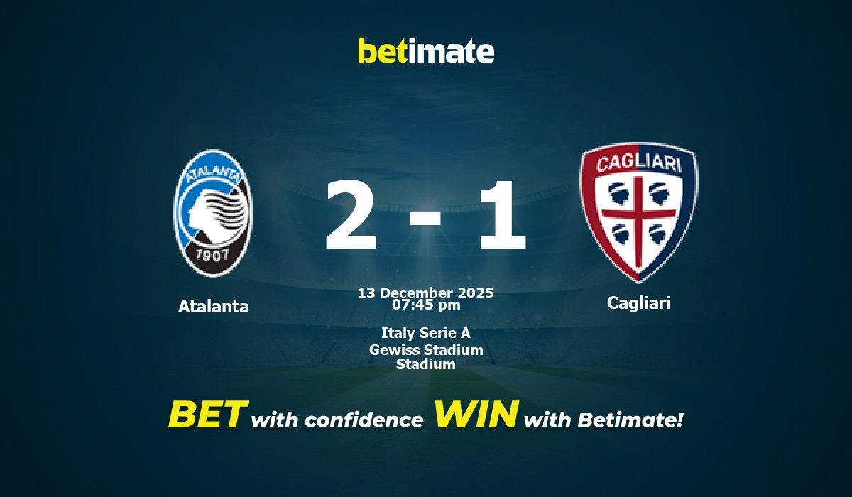 Atalanta vs Cagliari Prediction, Odds & Betting Tips 12/13/2025