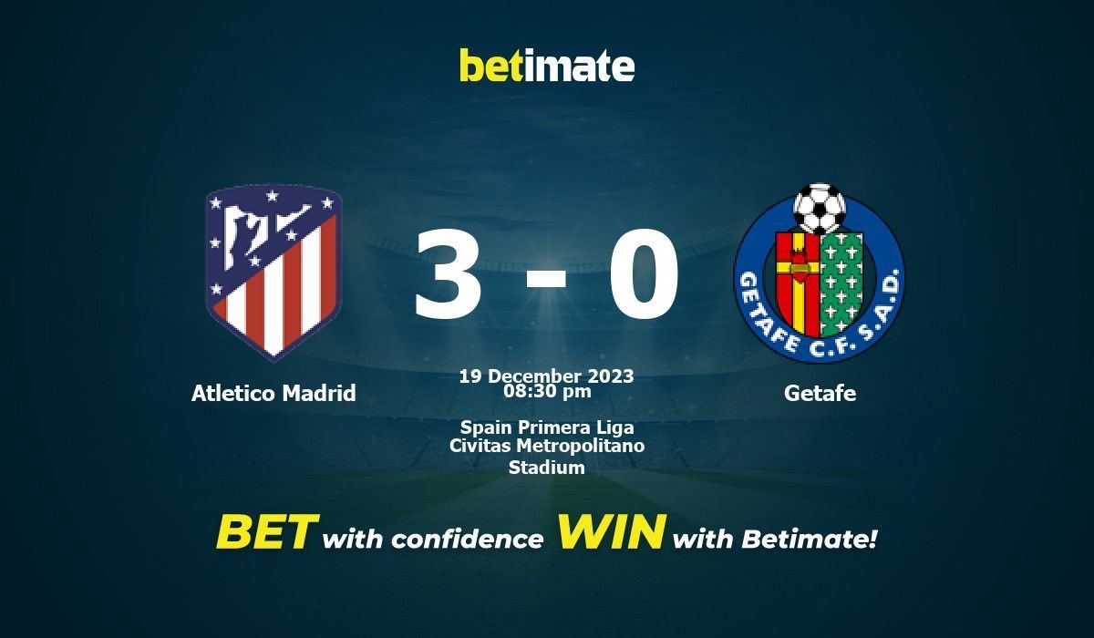 Atletico m getafe 2025 h2h