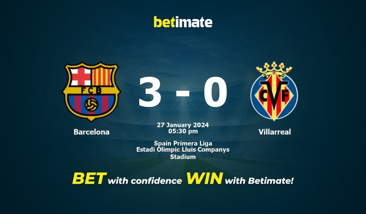 Barcelona vs 2025 villarreal h2h stats