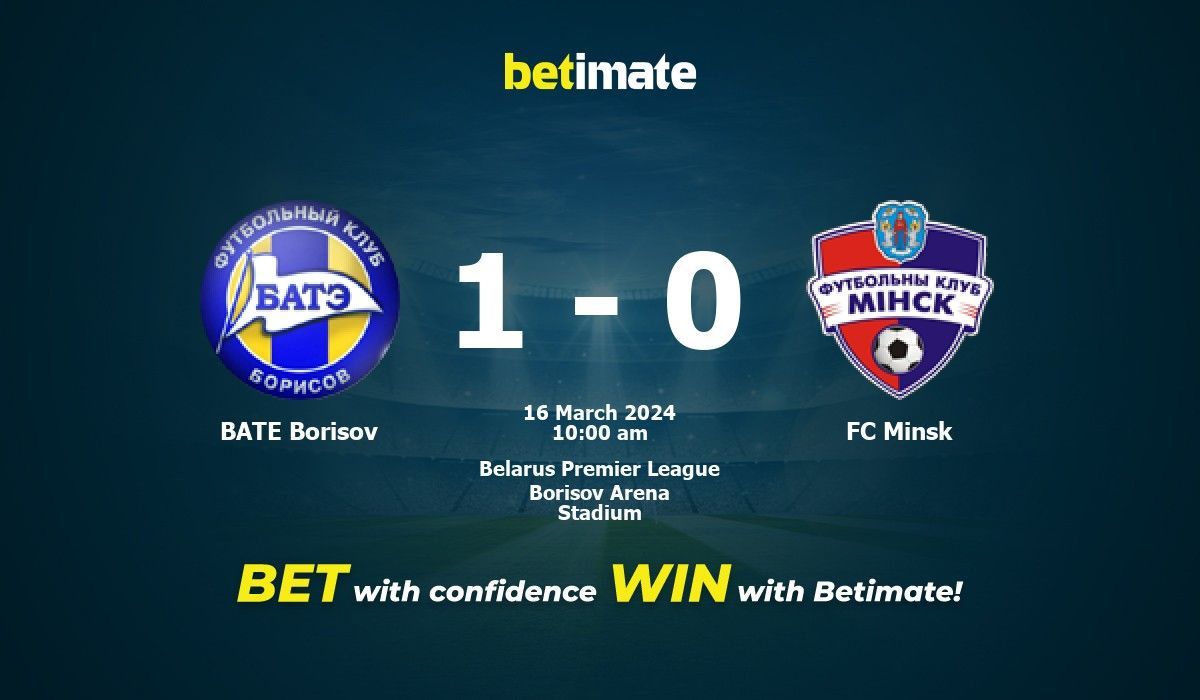 Bate borisov 2025 fc minsk h2h