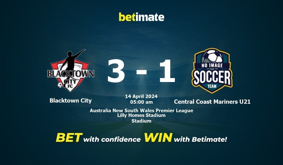 Blacktown City vs Central Coast Mariners U21 Prediction, Odds & Betting