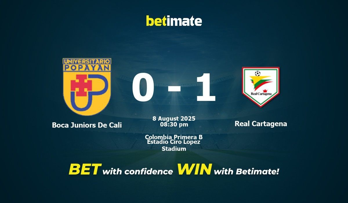 Boca Juniors De Cali vs Real Cartagena Prediction, Odds & Betting Tips