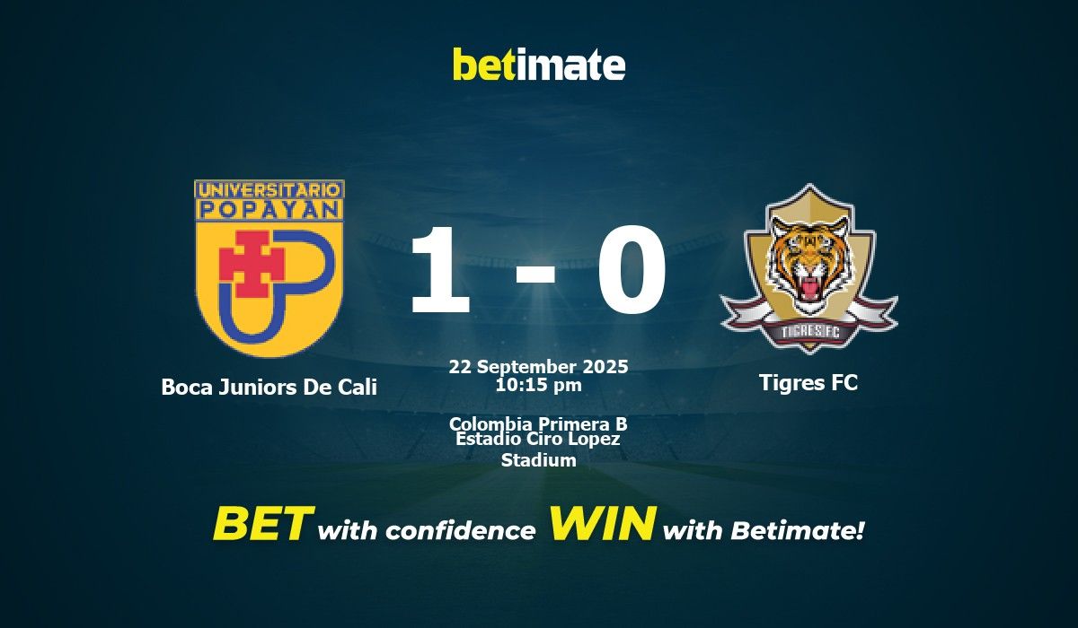 Boca Juniors De Cali vs Tigres FC Prediction, Odds & Betting Tips 09/22