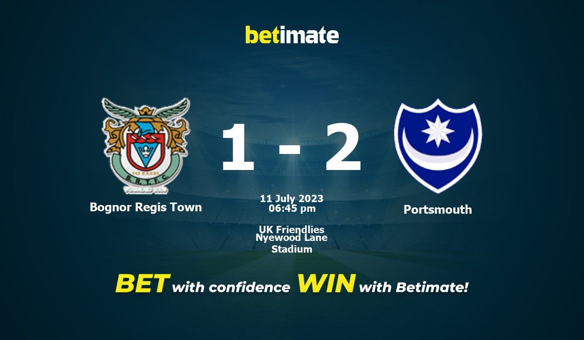 Bognor Regis Town vs Portsmouth Prediction, Odds & Betting Tips 07/11/2023