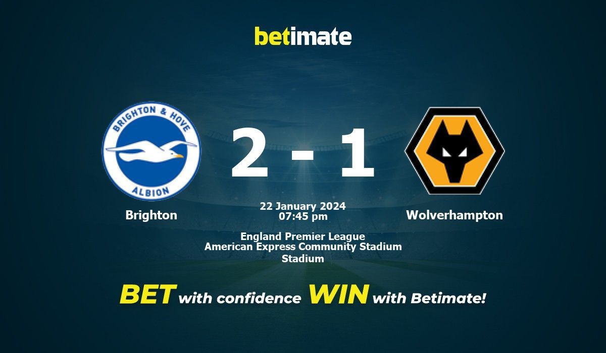 Wolves vs Brighton prediction, odds & betting tips - 28/02/2024