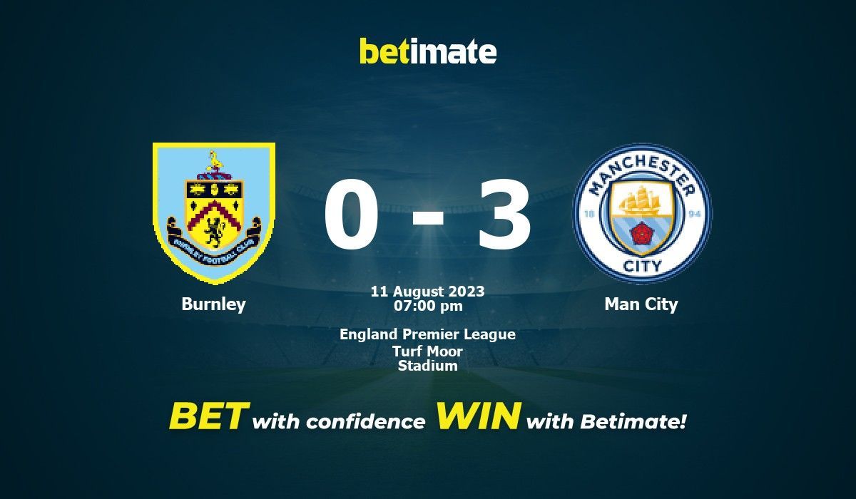 Manchester City vs Burnley Odds: English Premier League Pick