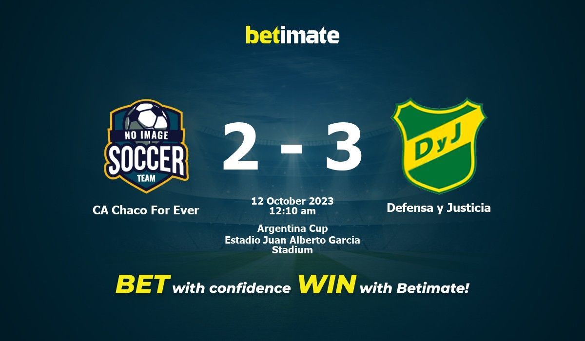 CA Chaco For Ever vs Defensa y Justicia Prediction Odds Betting