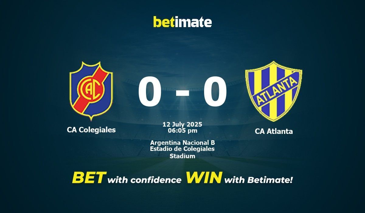CA Colegiales vs CA Atlanta Prediction, Odds & Betting Tips 07/12/2025