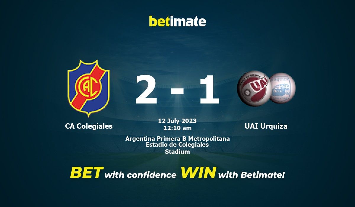 CA Colegiales vs UAI Urquiza Predictions