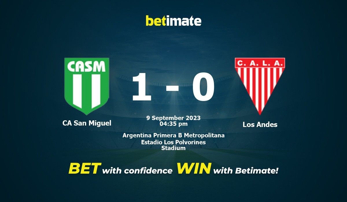 CA San Miguel vs Club Atletico Los Andes Prediction and Picks