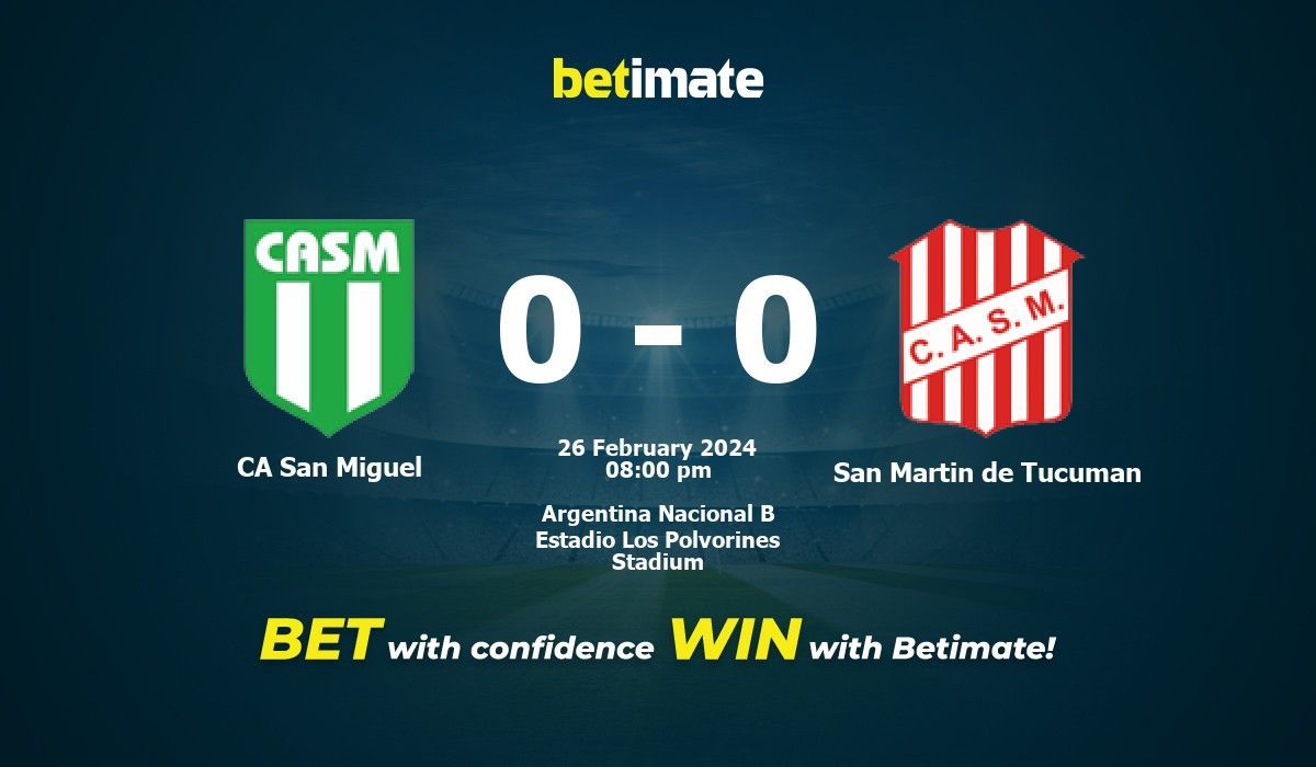 CA San Miguel vs San Martin de Tucuman Prediction Odds Betting