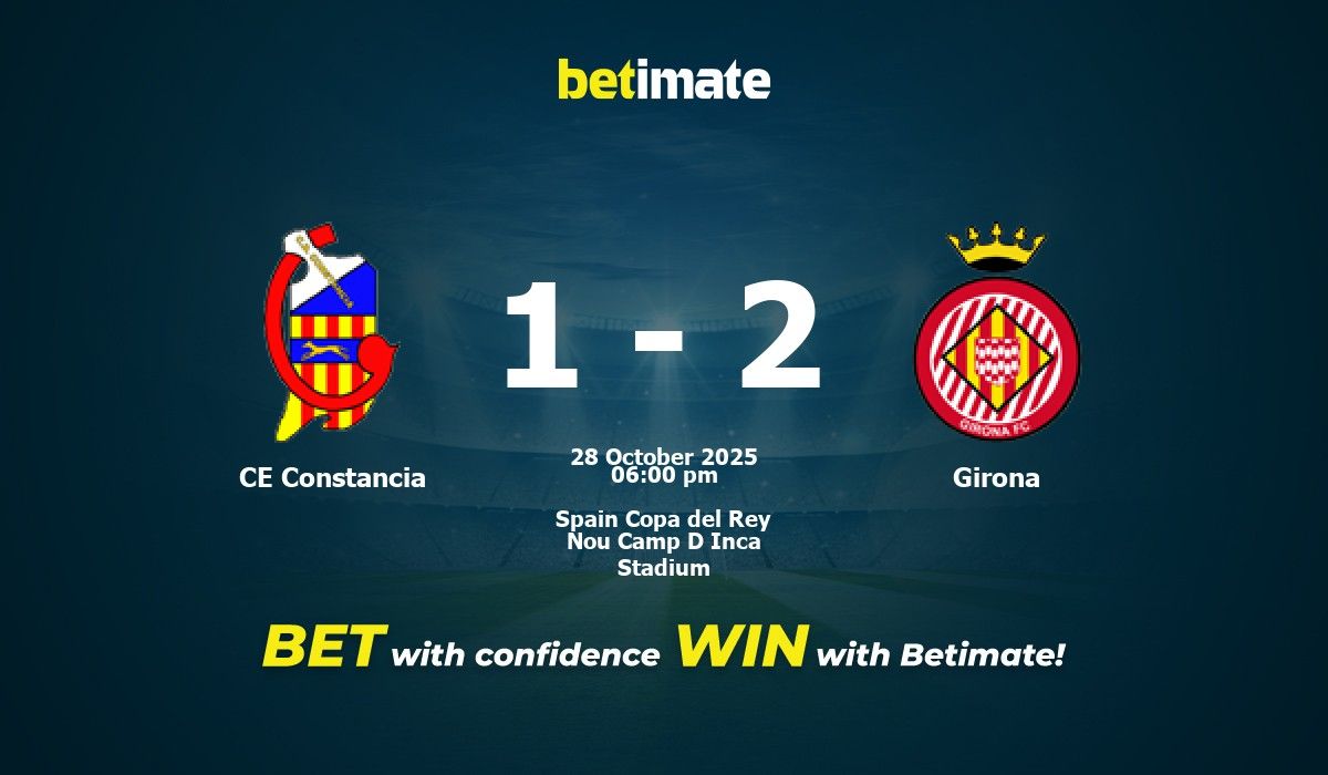 CE Constancia vs Girona Prediction, Odds & Betting Tips 10/28/2025