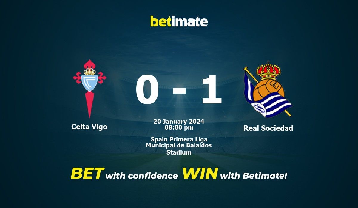 Pronóstico Celta de Vigo vs Real Sociedad – La Liga 20/01/24
