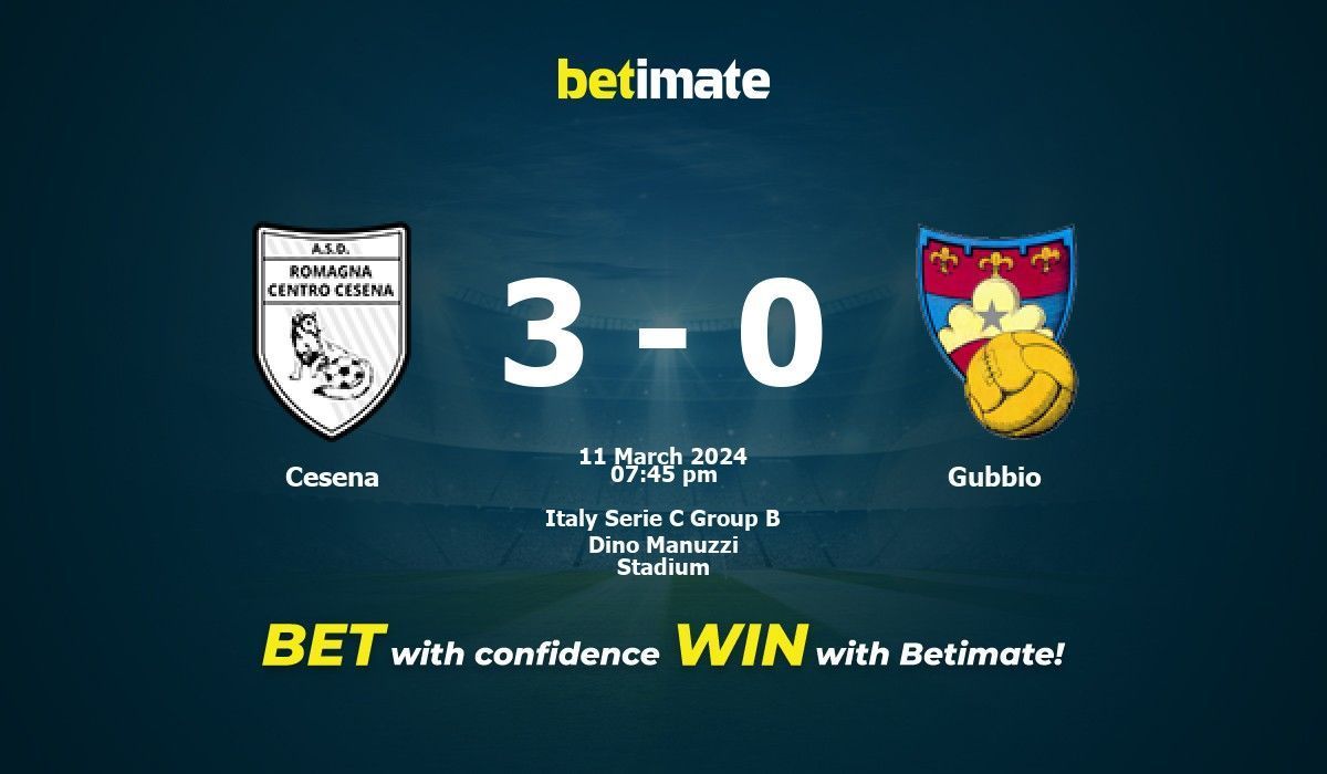 Cesena vs Gubbio Prediction Odds Betting Tips 03 11 2024