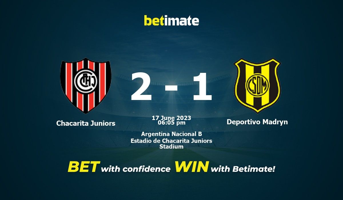 Chacarita Juniors vs Deportivo Madryn Prediction Odds Betting