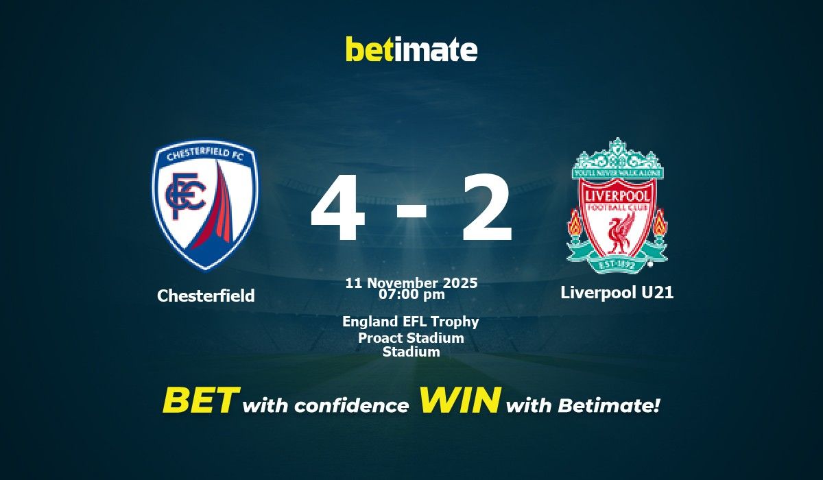 Chesterfield vs Liverpool U21 Prediction, Odds & Betting Tips 11/11/2025