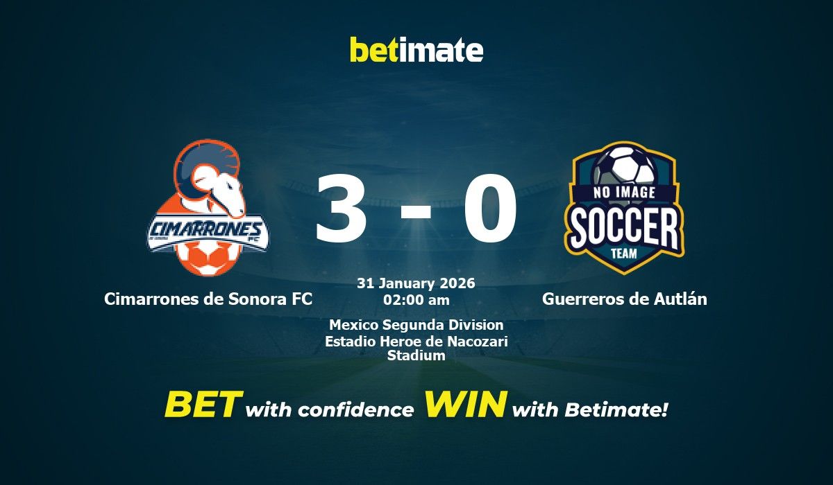 Cimarrones de Sonora FC vs Guerreros de Autlán Prediction, Odds ...