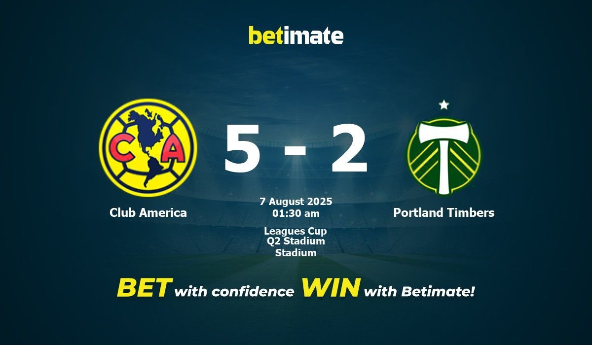 Club America vs Portland Timbers Prediction, Odds & Betting Tips 08/07/2025
