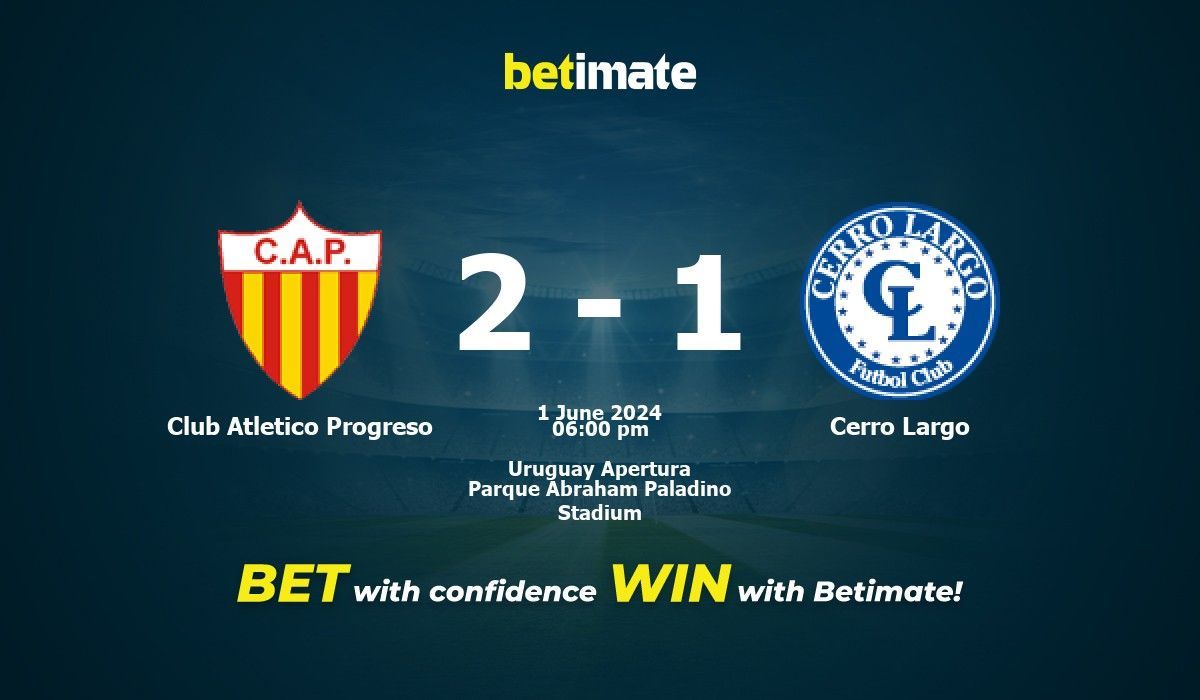Club Atletico Progreso vs Cerro Largo Prediction, Odds & Betting Tips