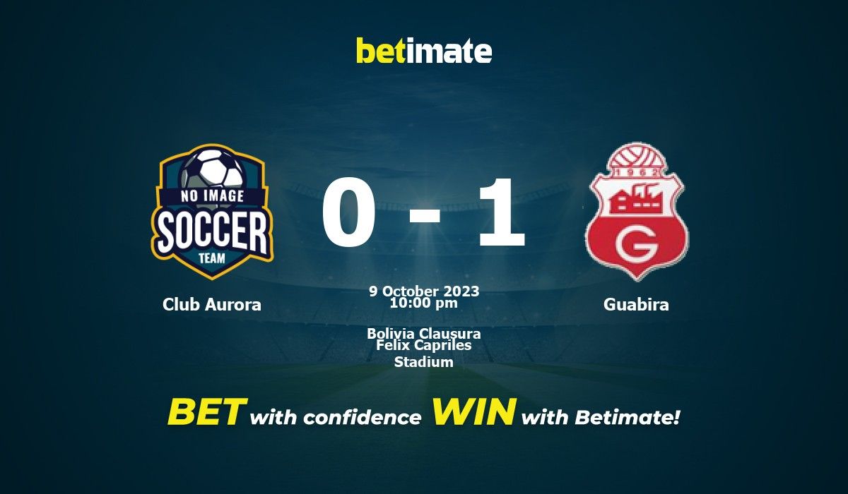 Guabira vs Club Aurora» Predictions, Odds, Live Score & Stats