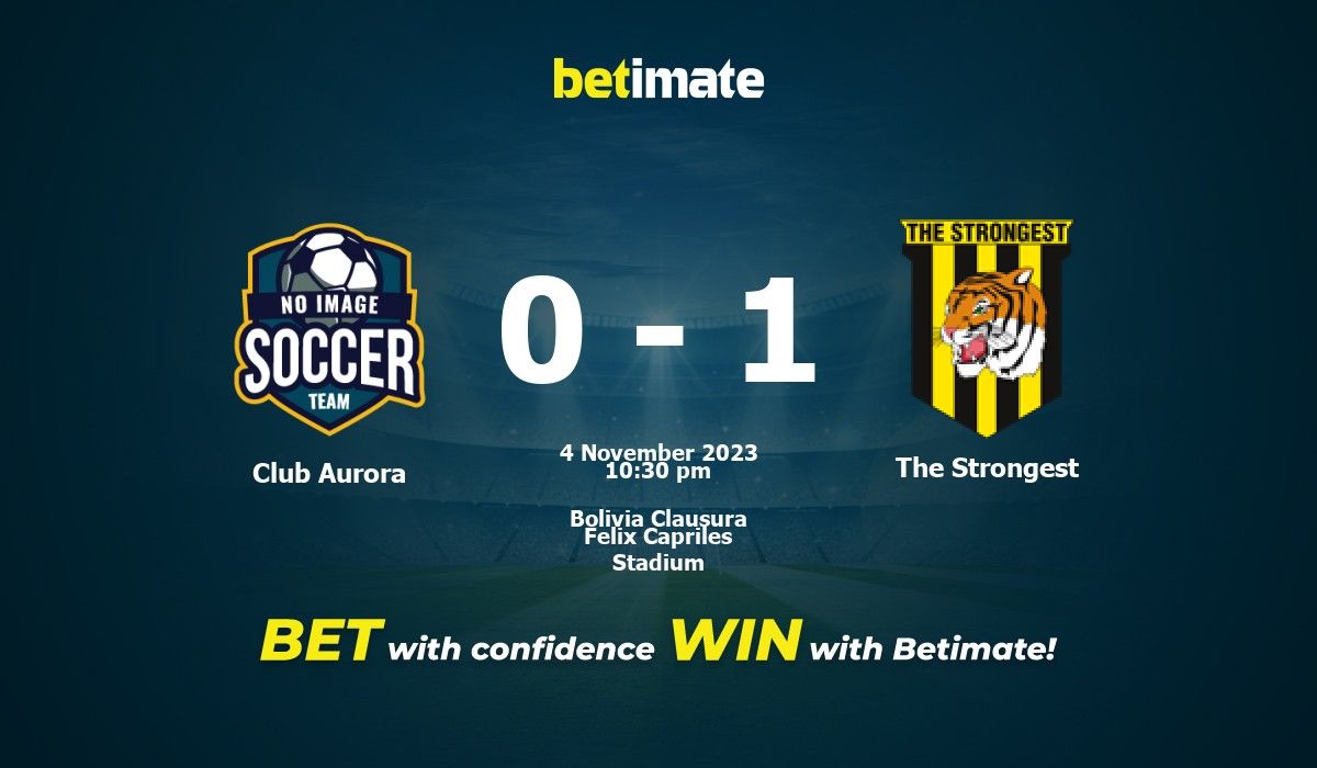 Club Aurora vs Club The Strongest » Predictions, Odds & Scores