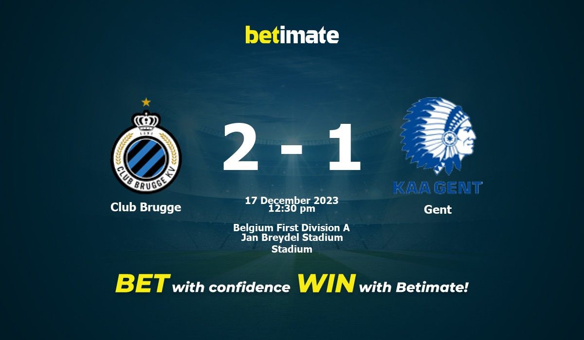 Palpite: Club Brugge x Gent – Campeonato Belga (Jupiler League) – 17/12/2023